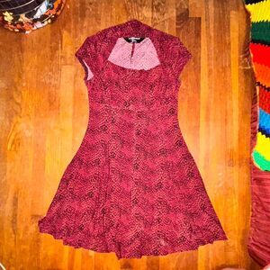Norma Kamali Red Snakeskin Dress